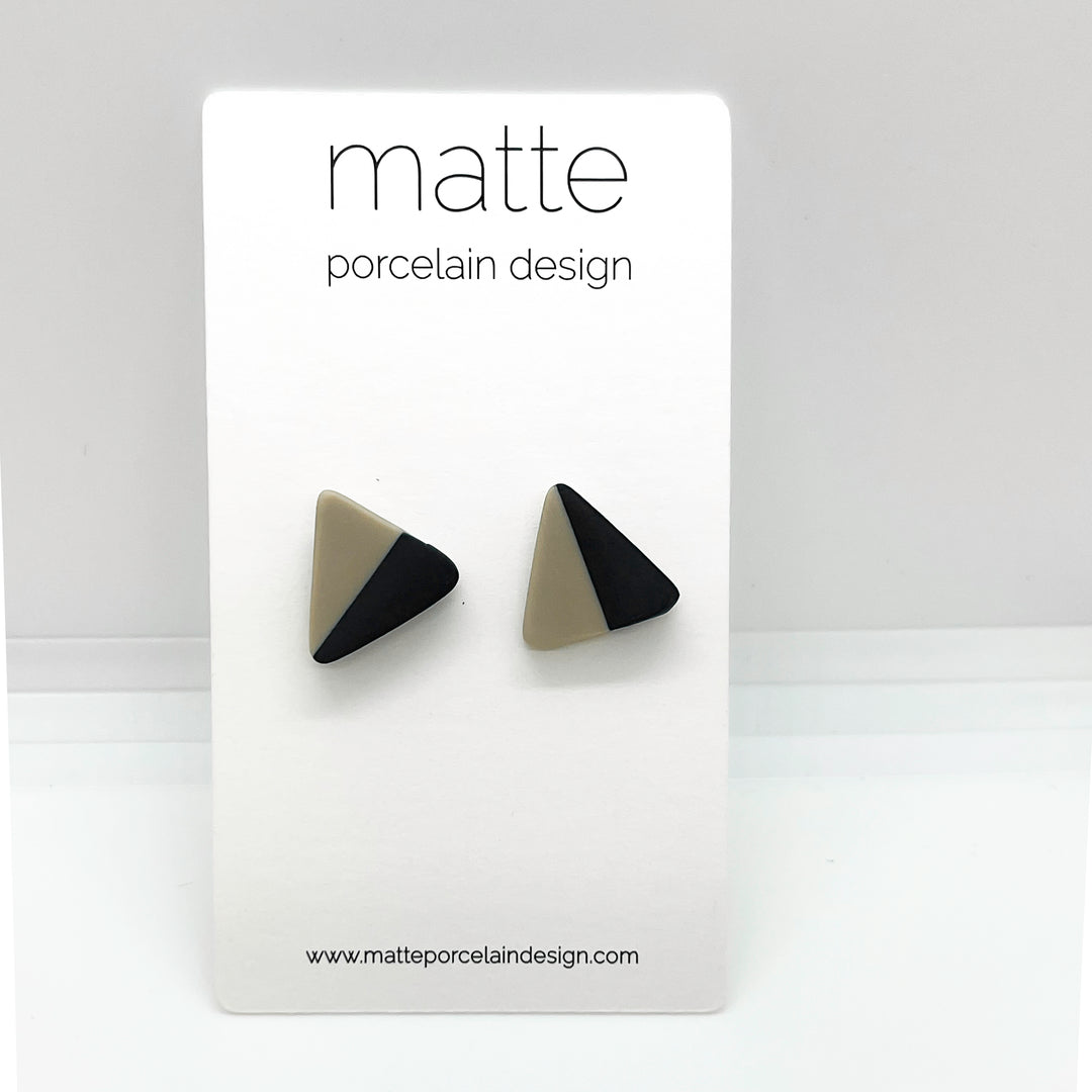 the TRIANGLE stud | porcelain