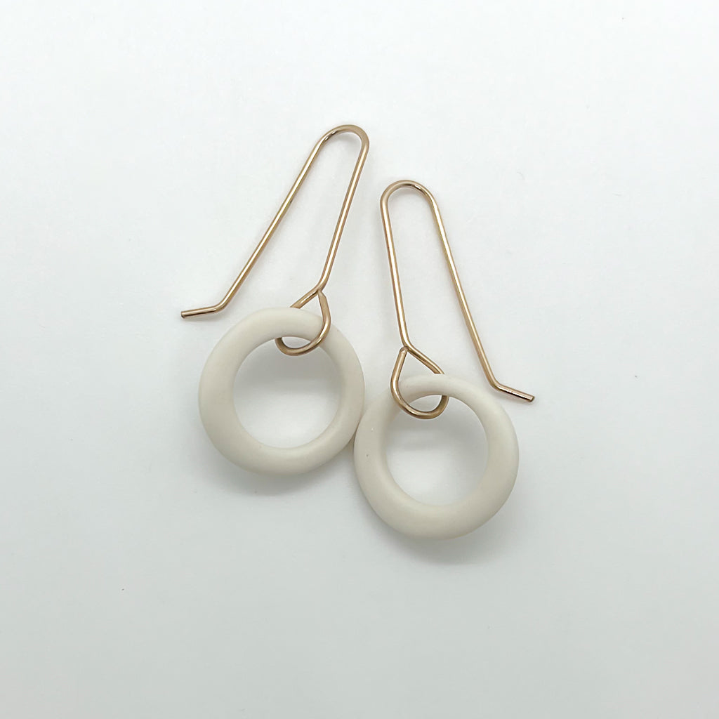 MINI LOOP dangles | natural porcelain