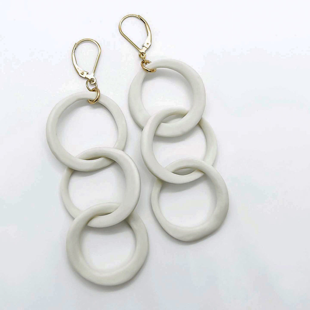 LINKED bridal dangles | porcelain