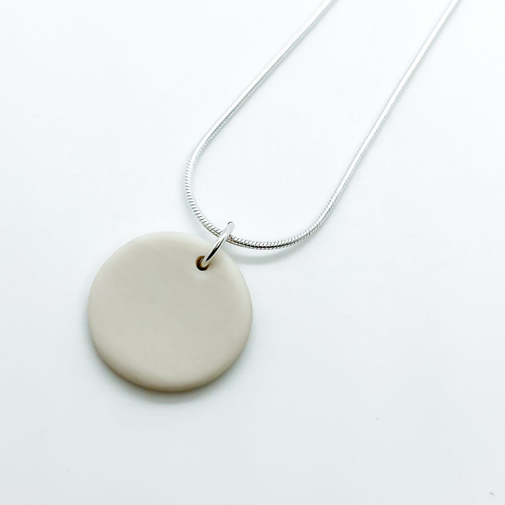 _the SIMPLICITY necklace | black + white porcelain