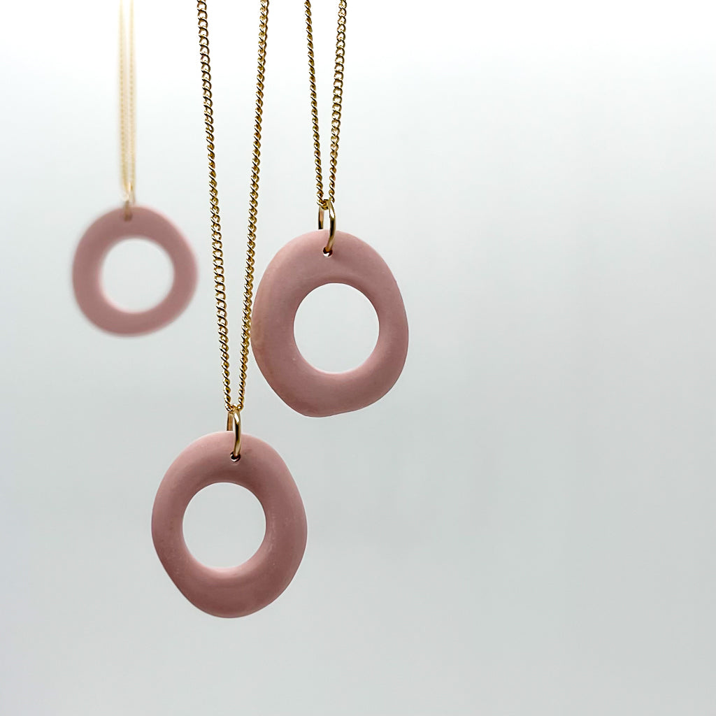 LIMITED blush BABY BALANCE necklace | porcelain