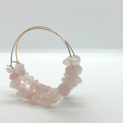 limited TILLIE hoops | rose quartz