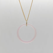 FULL CIRCLE necklace | porcelain OR rose quartz