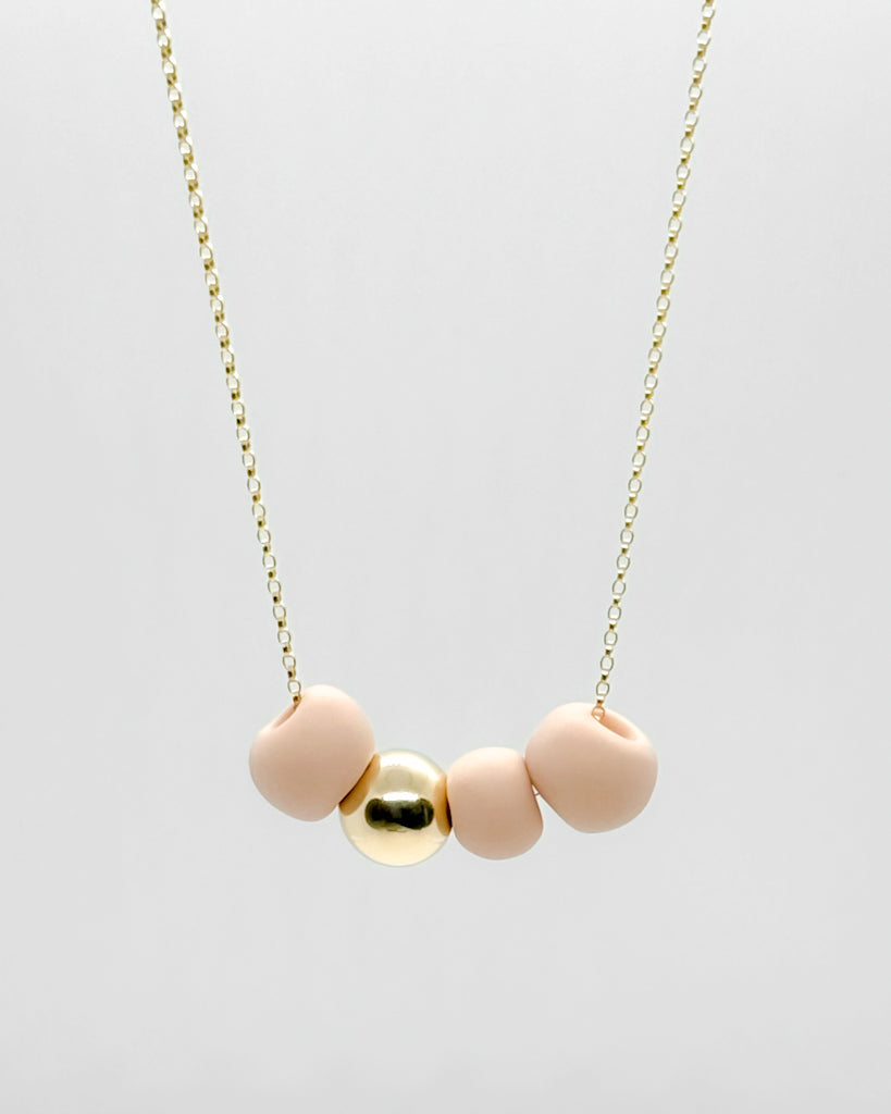 the BEAD necklace | porcelain + gold