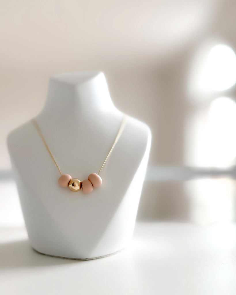 the BEAD necklace | porcelain + gold