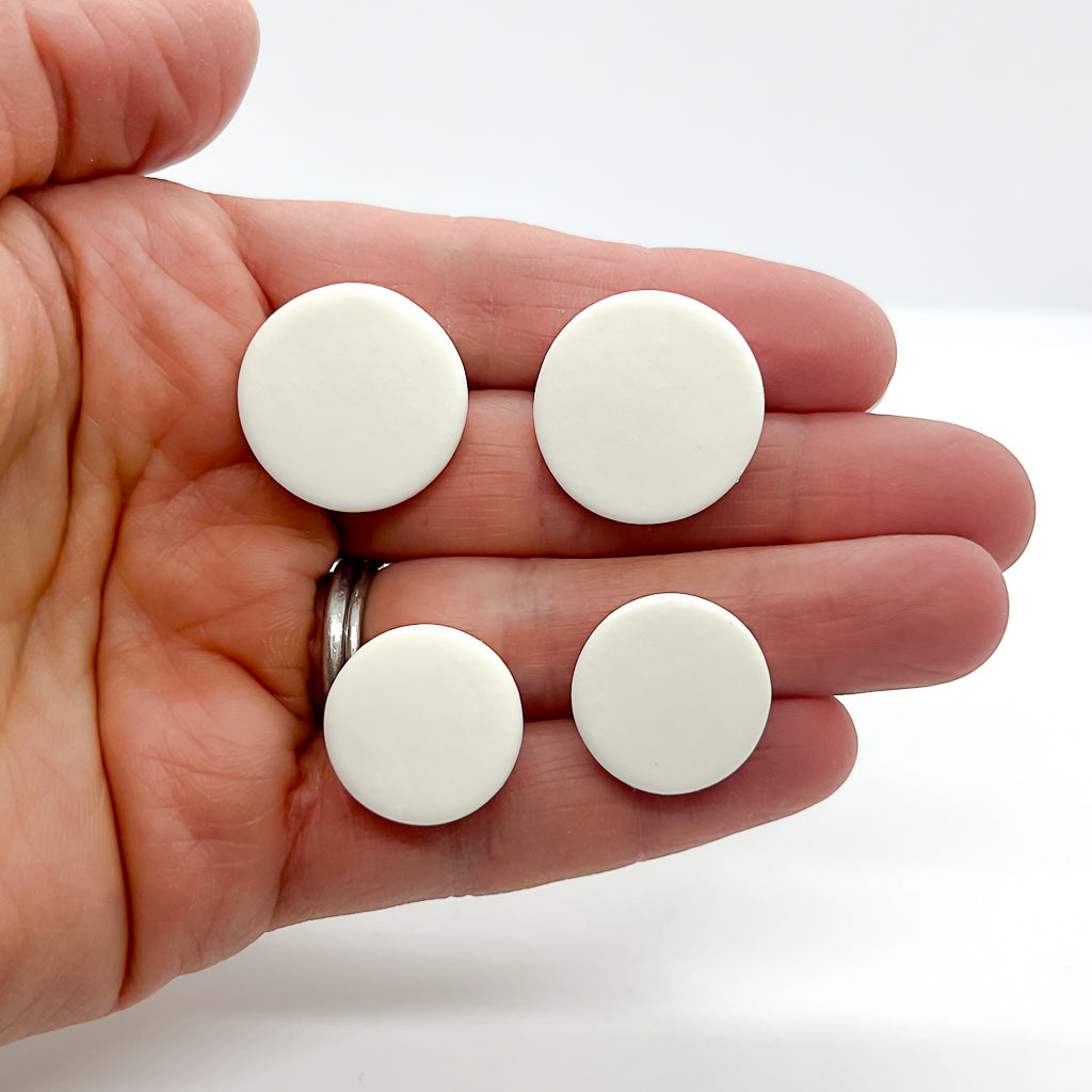 SIMPLICITY studs | white porcelain