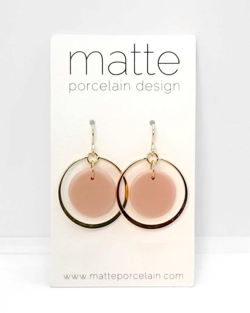 the ORBIT dangle | porcelain + gold