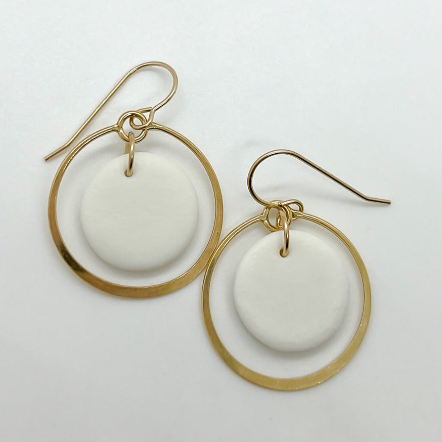 ORBIT dangles | white porcelain