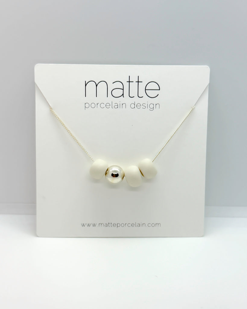 the BEAD necklace | porcelain + gold