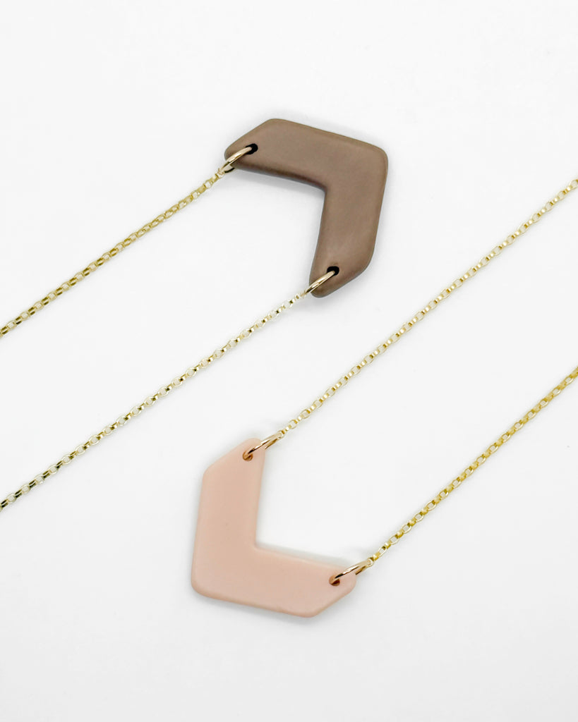 the CHEVRON necklace | porcelain