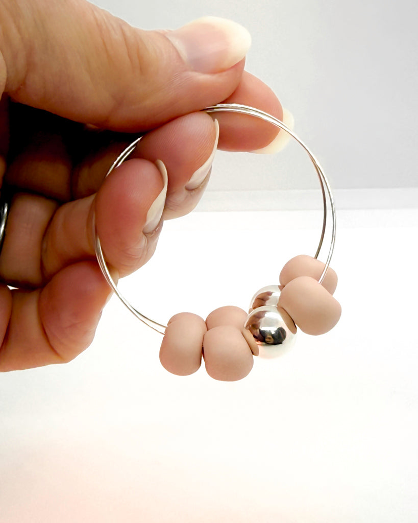 the BEAD hoop | porcelain + metal