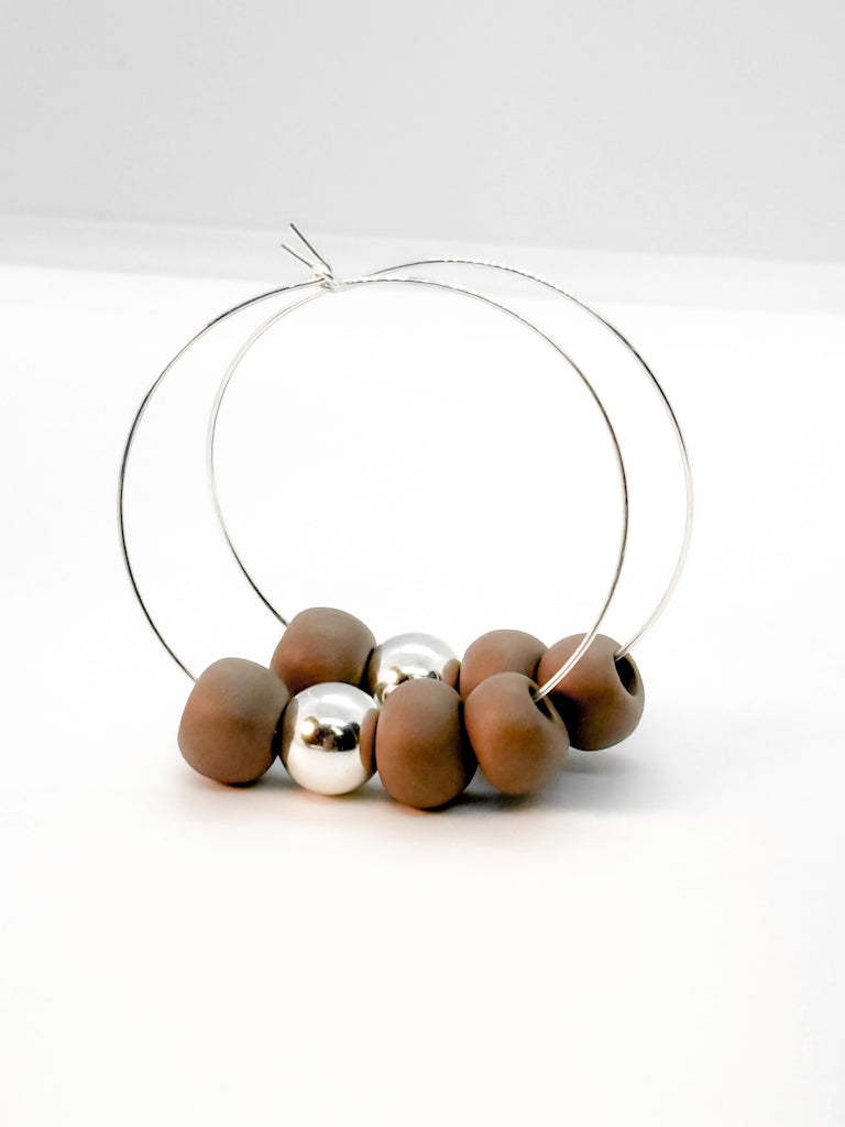 the BEAD hoop | porcelain + metal