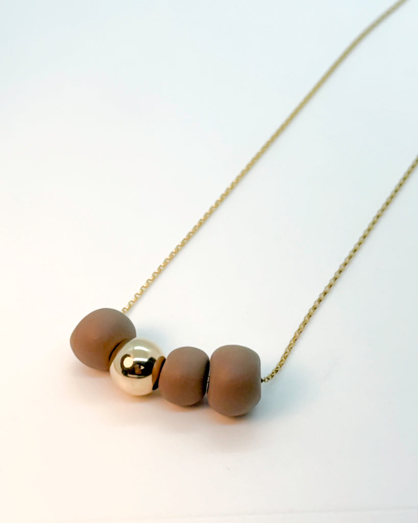 the BEAD necklace | porcelain + gold