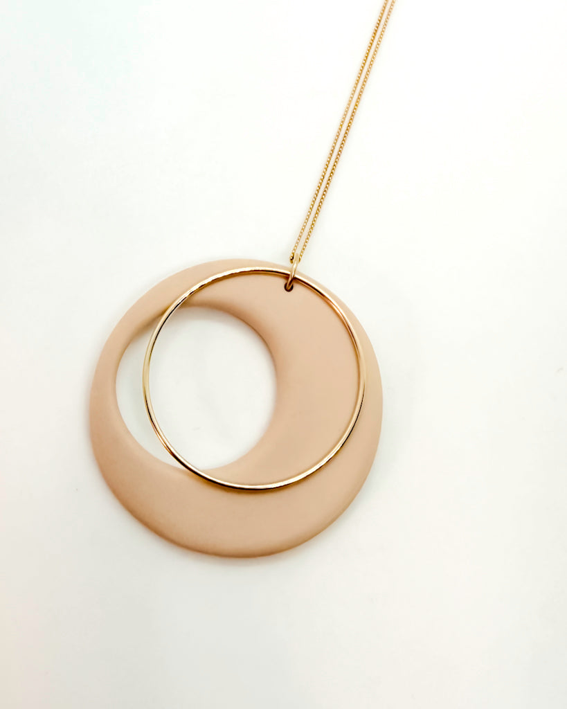 the CHANDRA necklace | porcelain + gold