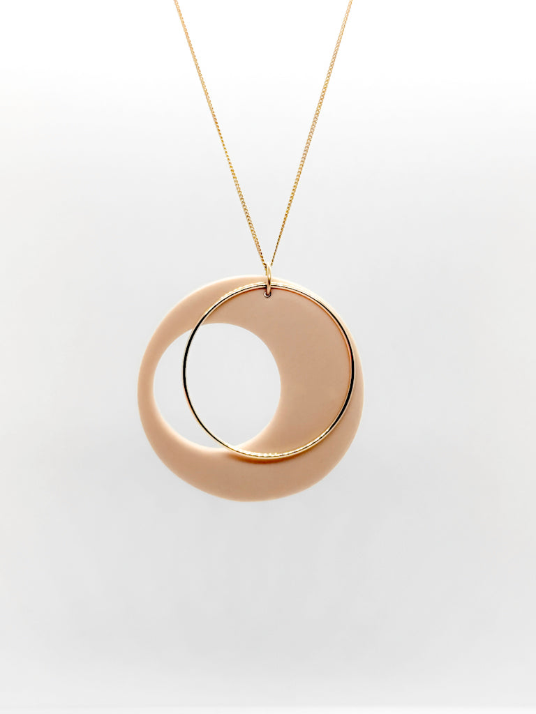 the CHANDRA necklace | porcelain + gold