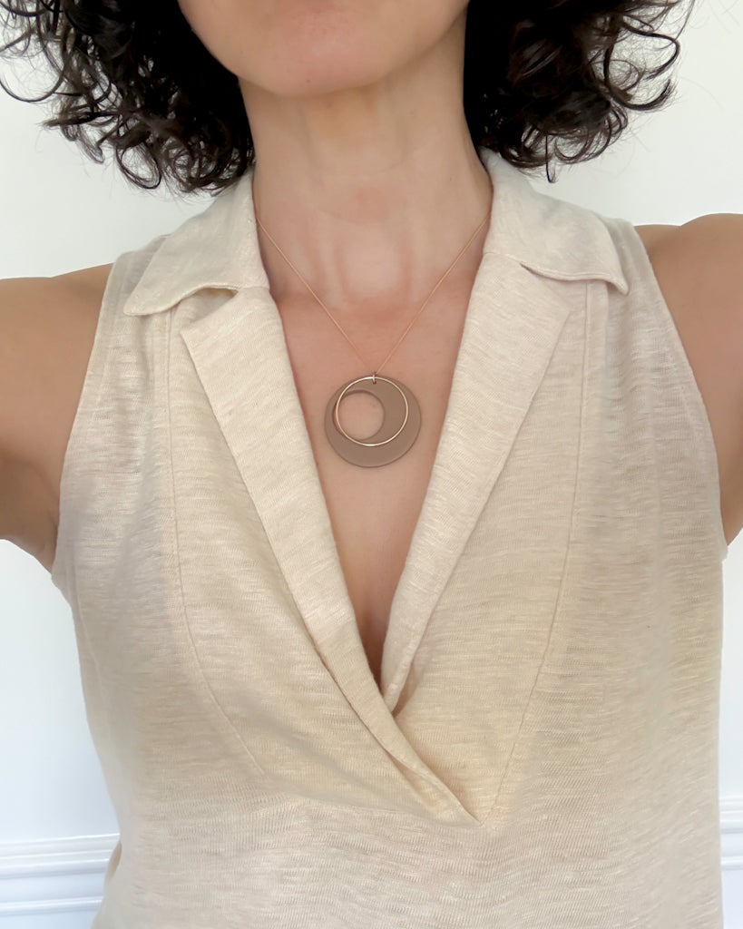 the CHANDRA necklace | porcelain + gold