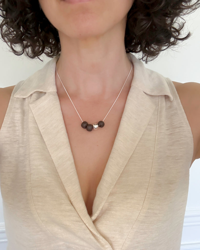 the BEAD necklace | porcelain + gold