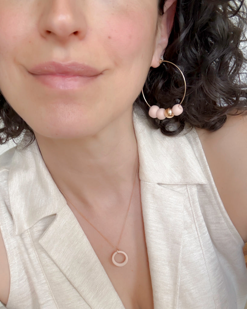 the BEAD hoop | porcelain + metal