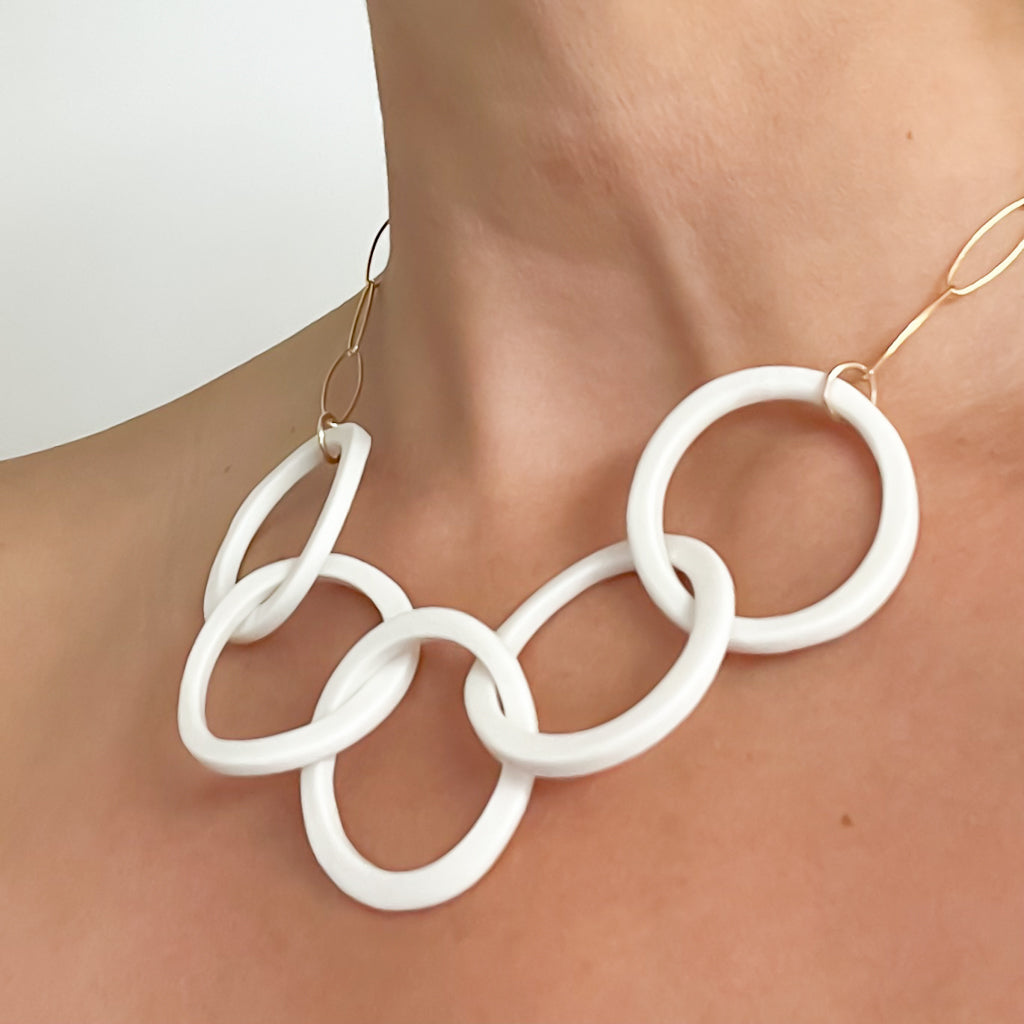 WITH THIS RING necklace | porcelain