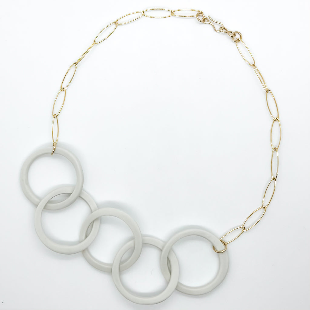 WITH THIS RING necklace | porcelain