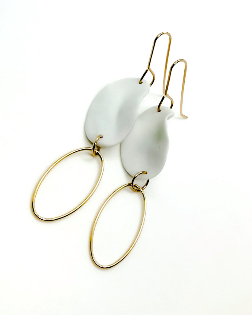 PETAL ring dangles | porcelain