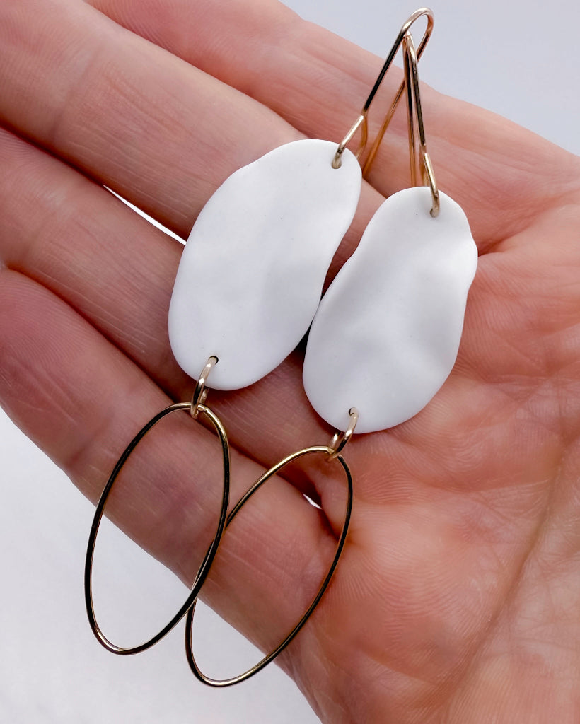 PETAL ring dangles | porcelain