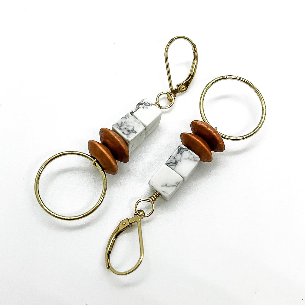 BRECK dangles | howlite