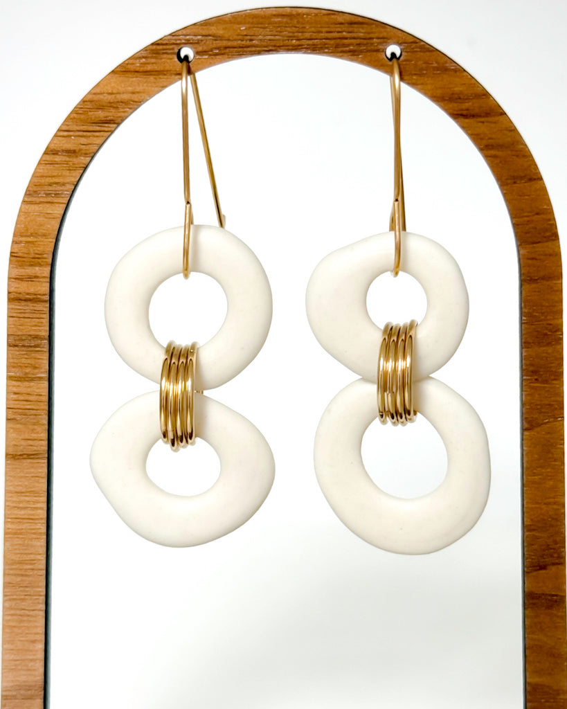 CLOUD LINK dangles | porcelain