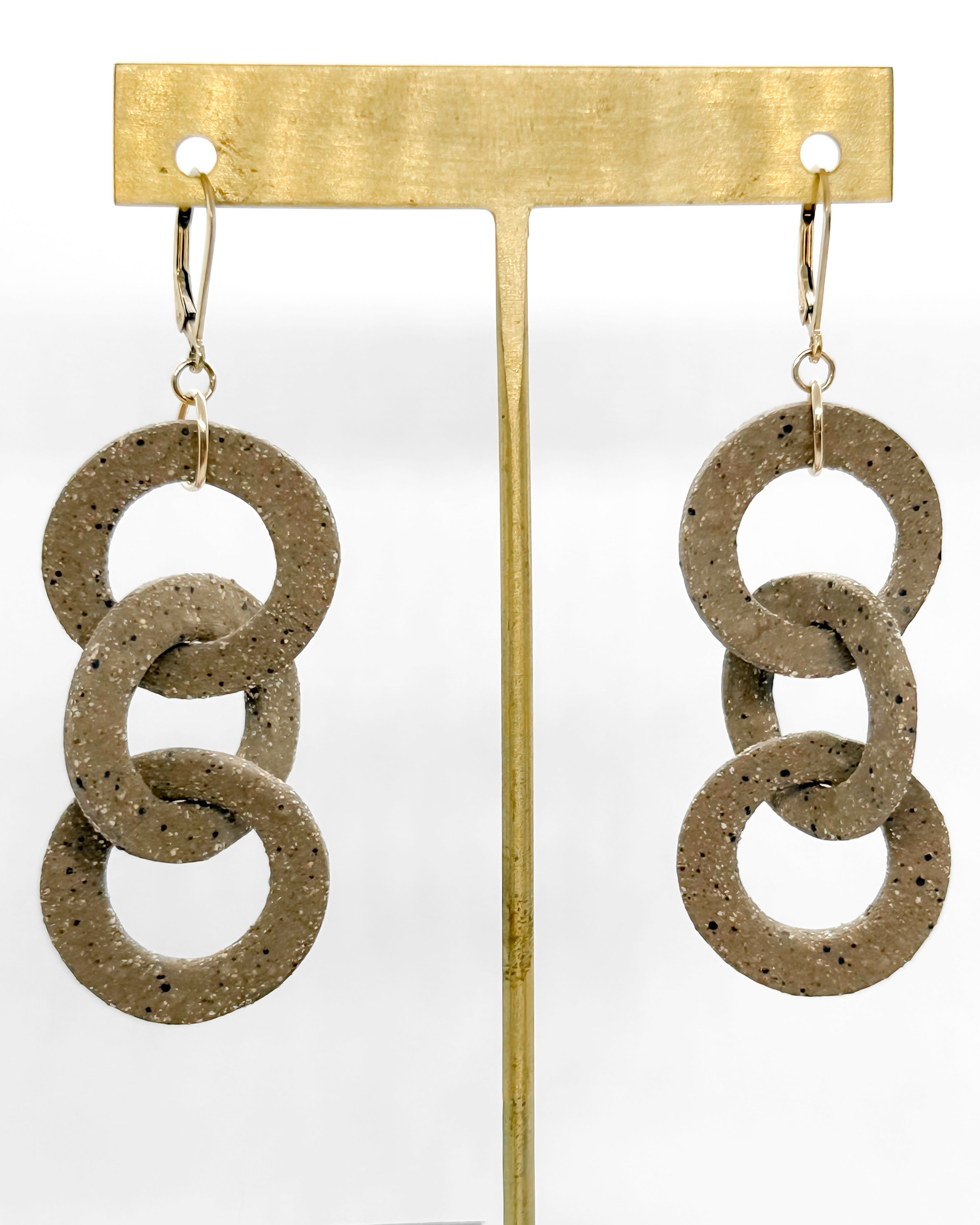 triple link earrings
