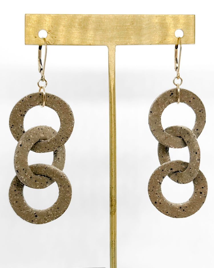 triple link earrings