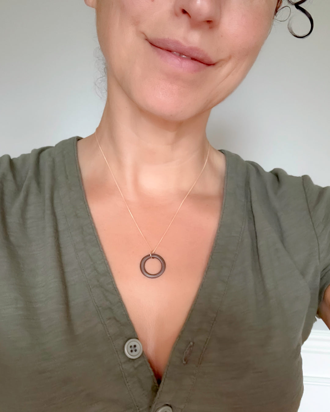 the MINI LOOP necklace | porcelain + stoneware