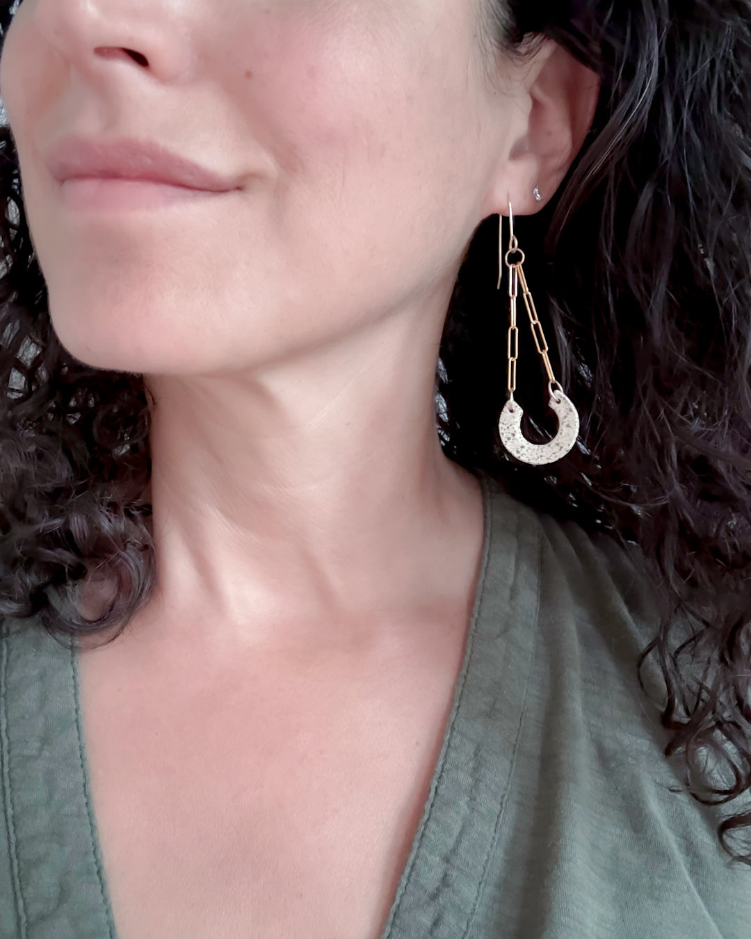 the MINI ARC paperclip dangle | stoneware