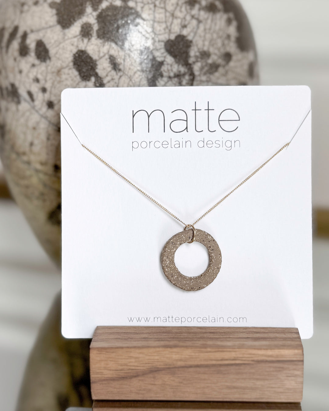 the MINI LOOP necklace | porcelain + stoneware