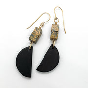 LUNA STONE dangles | porcelain + picture jasper