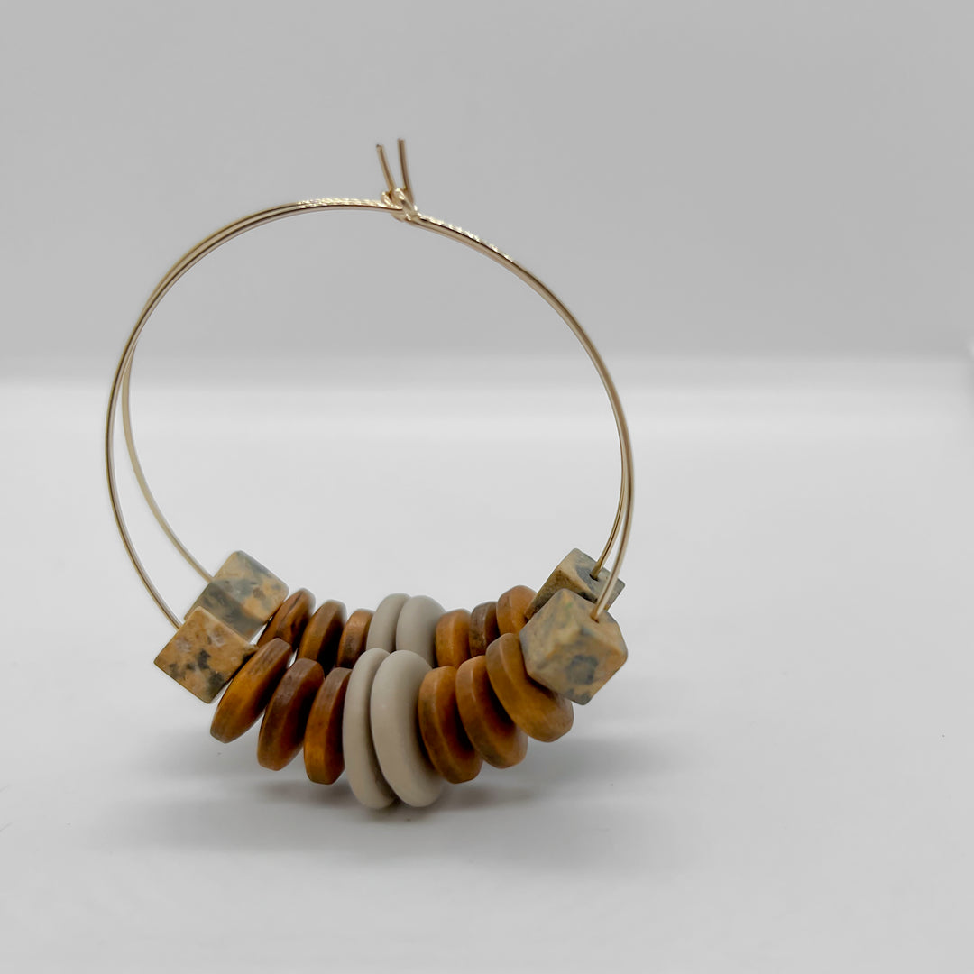the BOHÈME hoop | porcelain + stone + wood