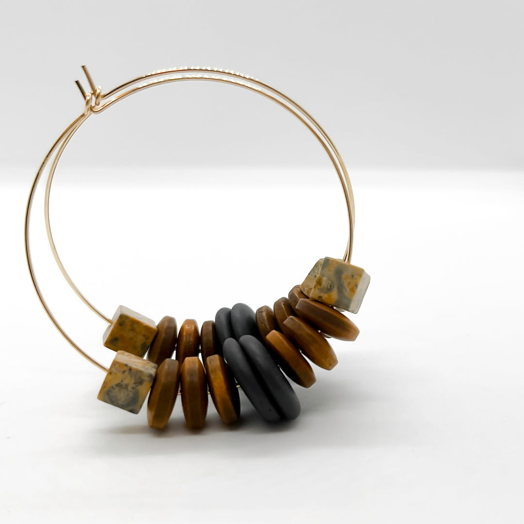 the BOHÈME hoop | porcelain + stone + wood