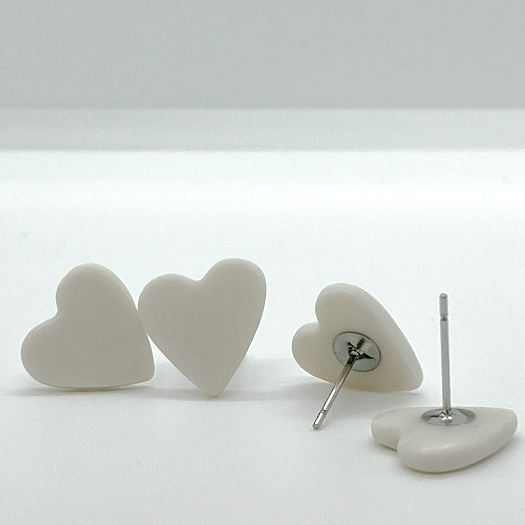 LOVE studs | natural porcelain